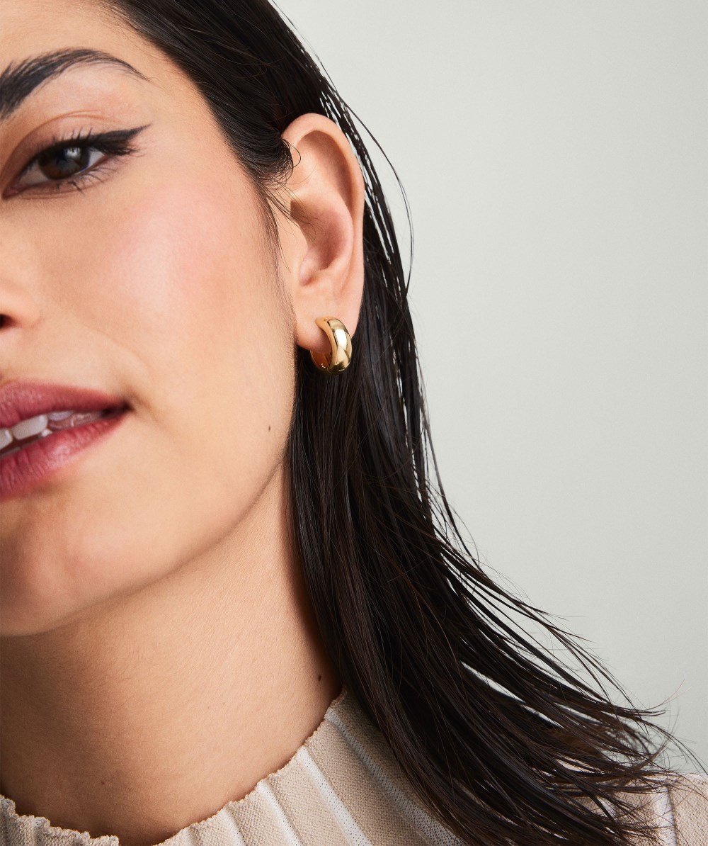 Mejuri Plush Small Hoops - 14k Yellow Gold Canada Store