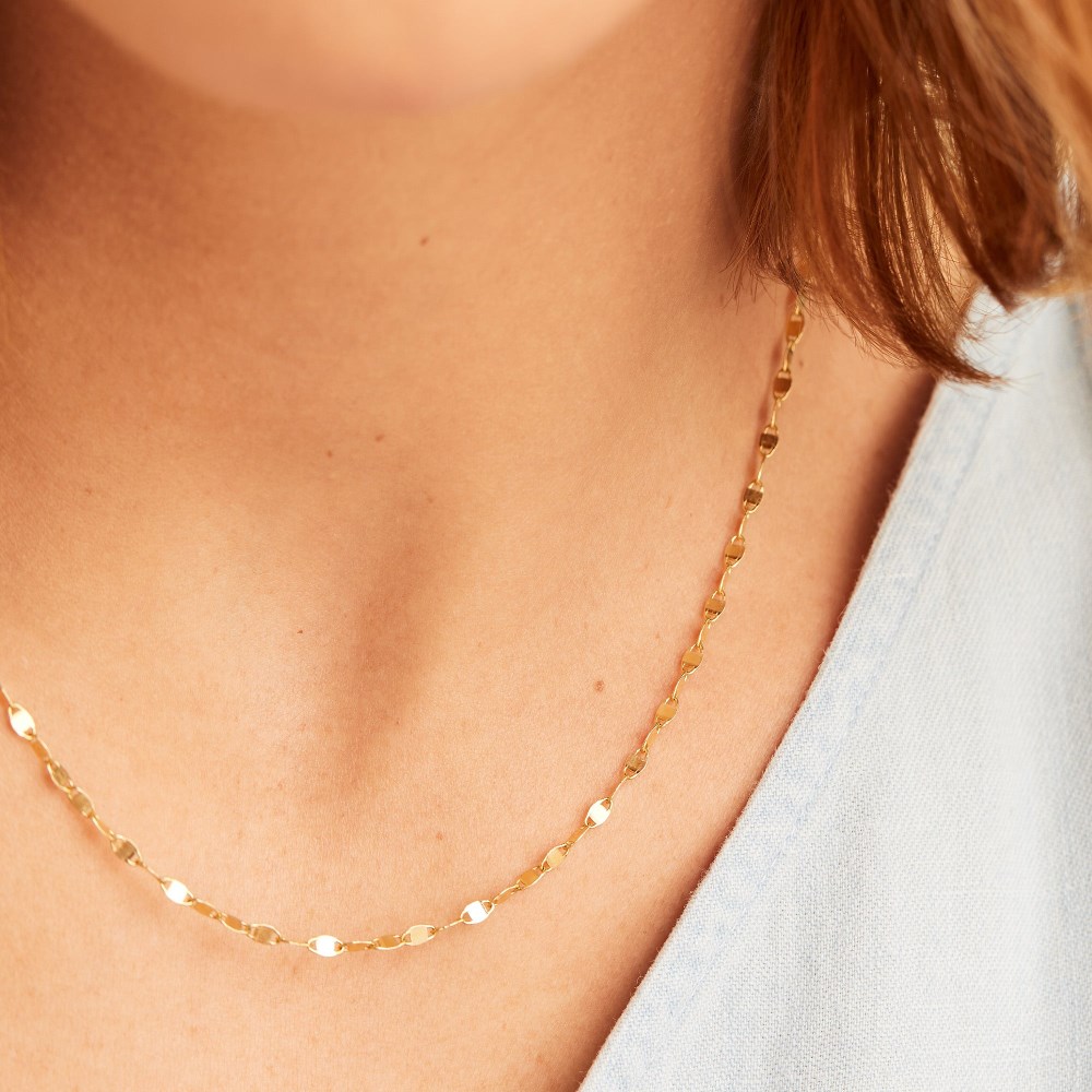 Mejuri Anchor Chain Necklace - 14k Yellow Gold Canada Store