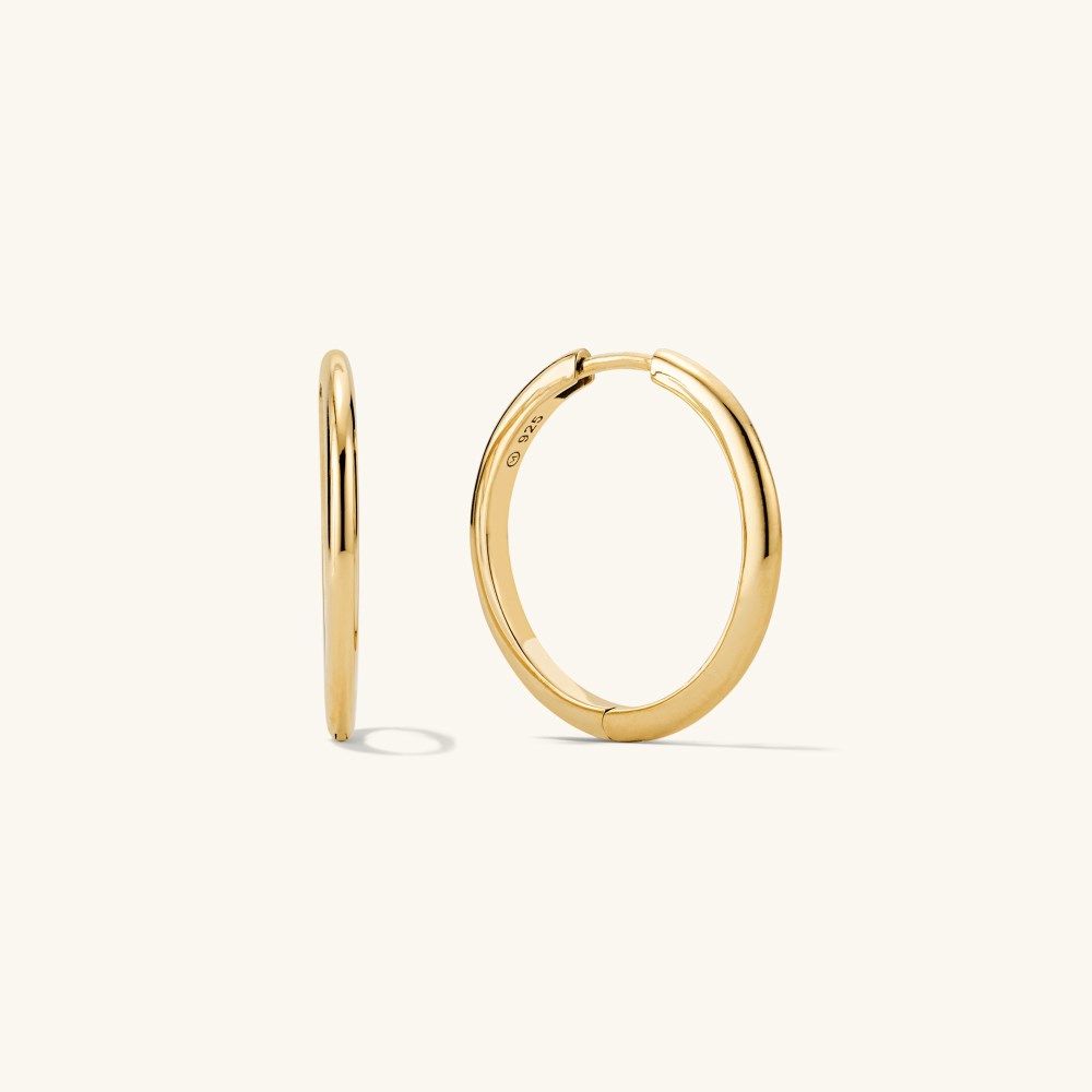 Mejuri Tube Large Hoops - Gold Vermeil Canada Store