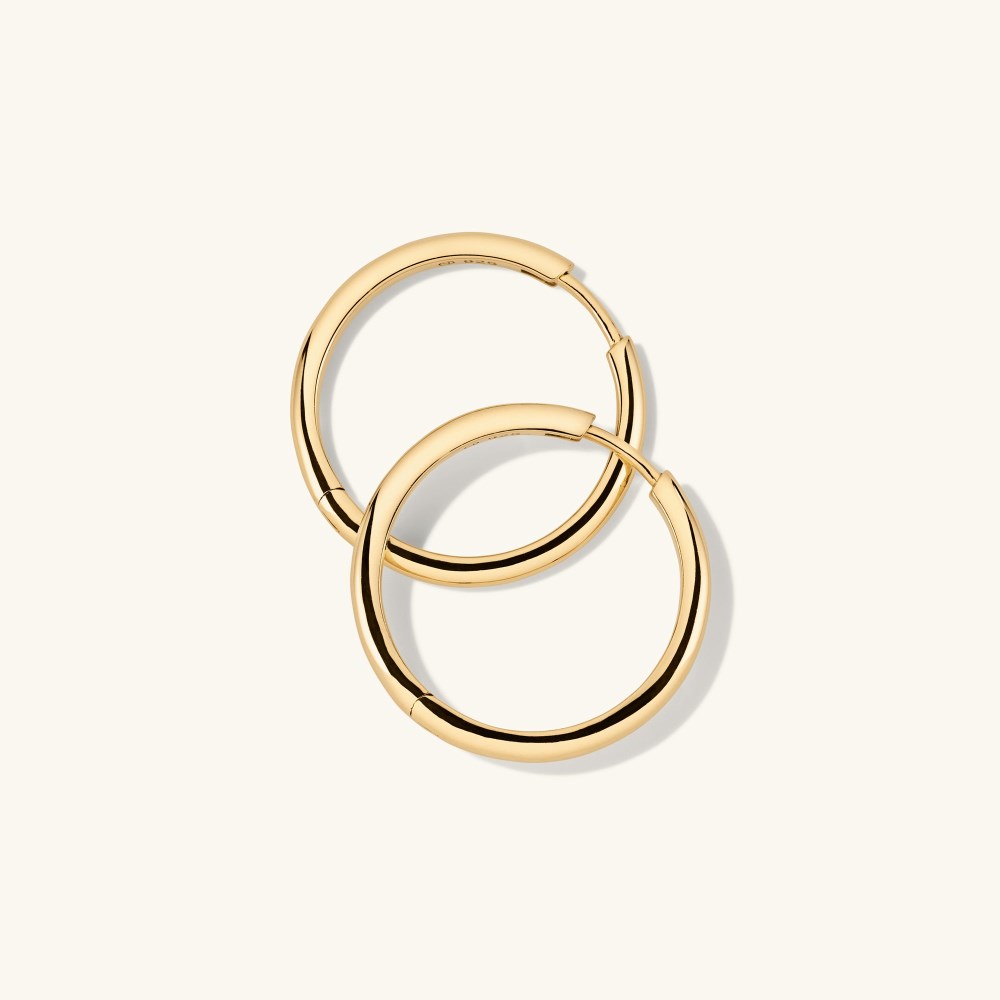Mejuri Tube Large Hoops - Gold Vermeil Canada Store
