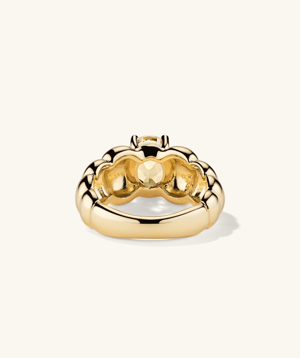 Mejuri Puffy Charlotte Gemstone Ring - 14k Yellow Gold Canada Store
