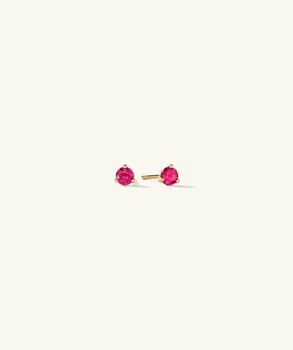 Mejuri Gemstone Mini Studs - 14k Yellow Gold Canada Store