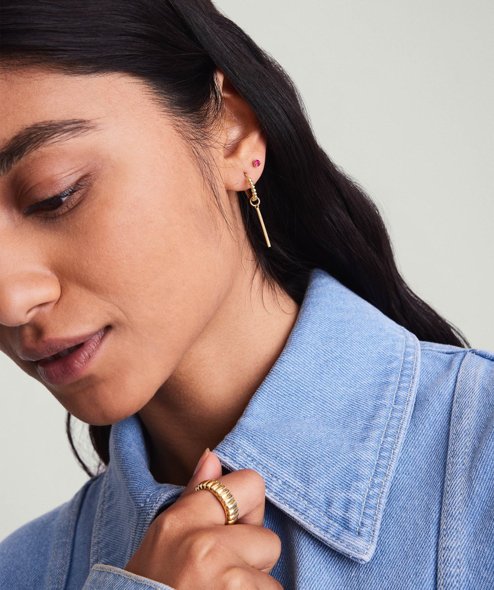 Mejuri Gemstone Mini Studs - 14k Yellow Gold Canada Store