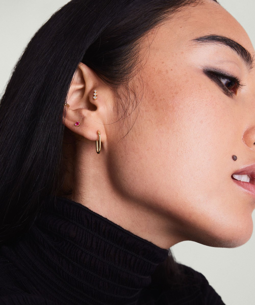 Mejuri Gemstone Mini Studs - 14k Yellow Gold Canada Store