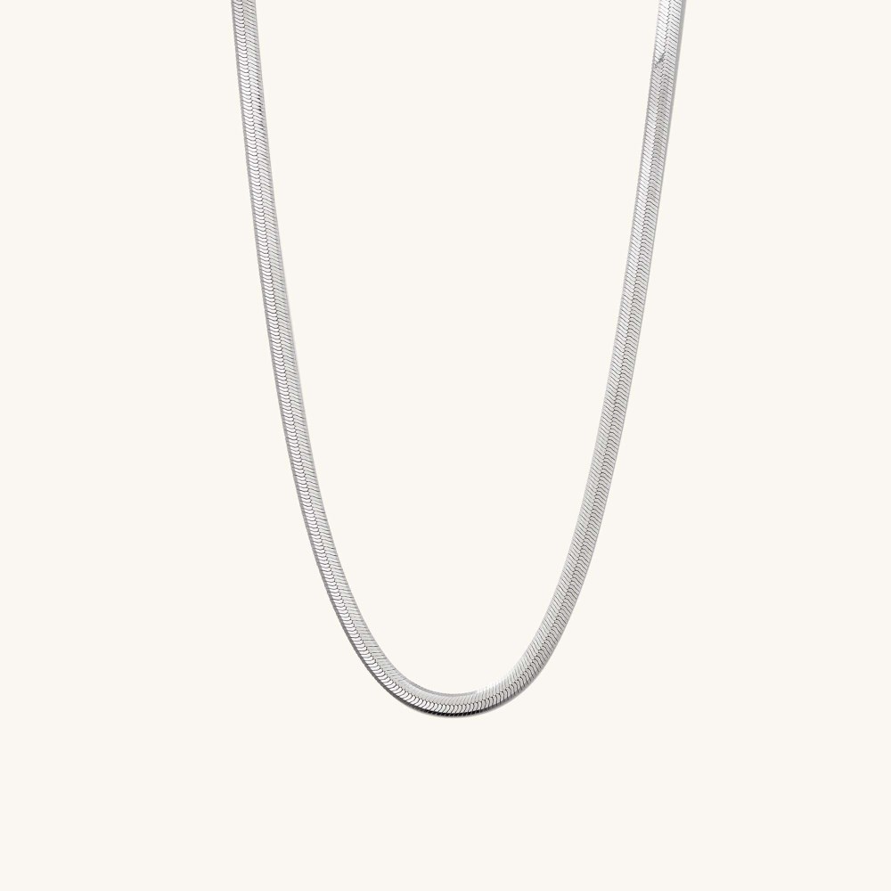 Mejuri Bold Herringbone Chain Necklace - Sterling Silver Canada Store