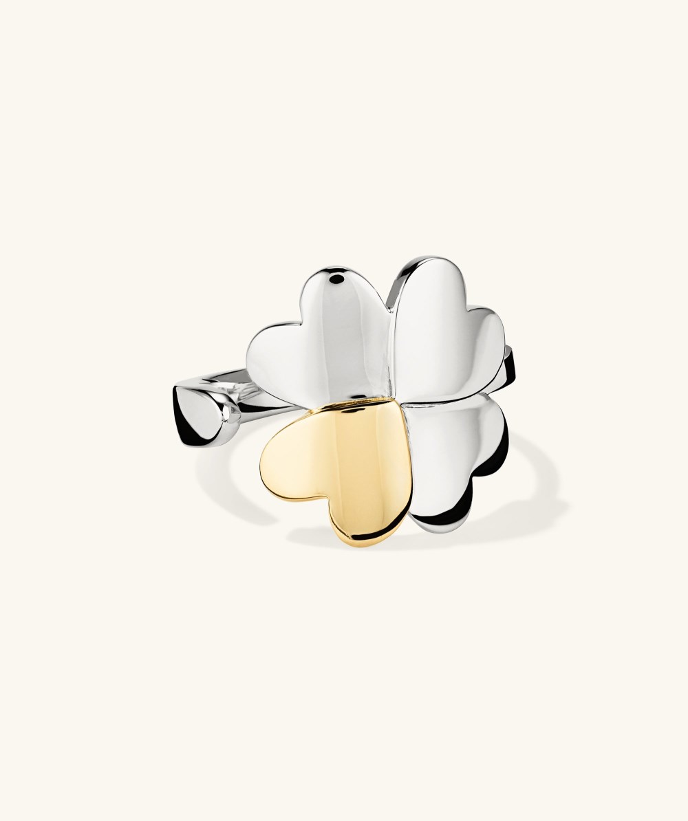 Mejuri Mejuri x GANNI Clover Wrap Ring - Sterling Silver, Gold Vermeil Canada Store