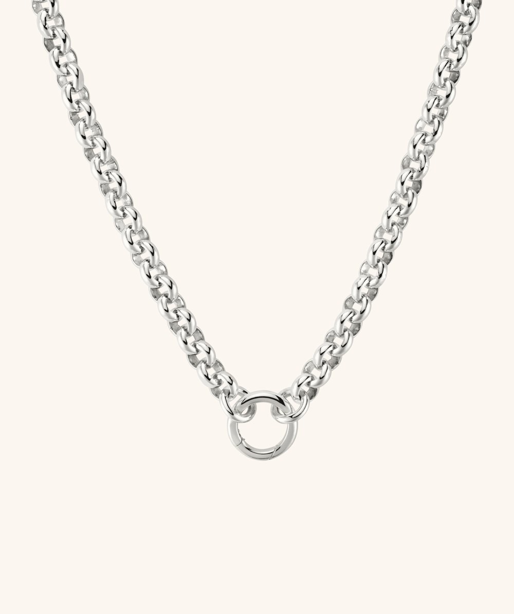 Mejuri Bold Rolo Chain Charm Necklace - Sterling Silver Canada Store