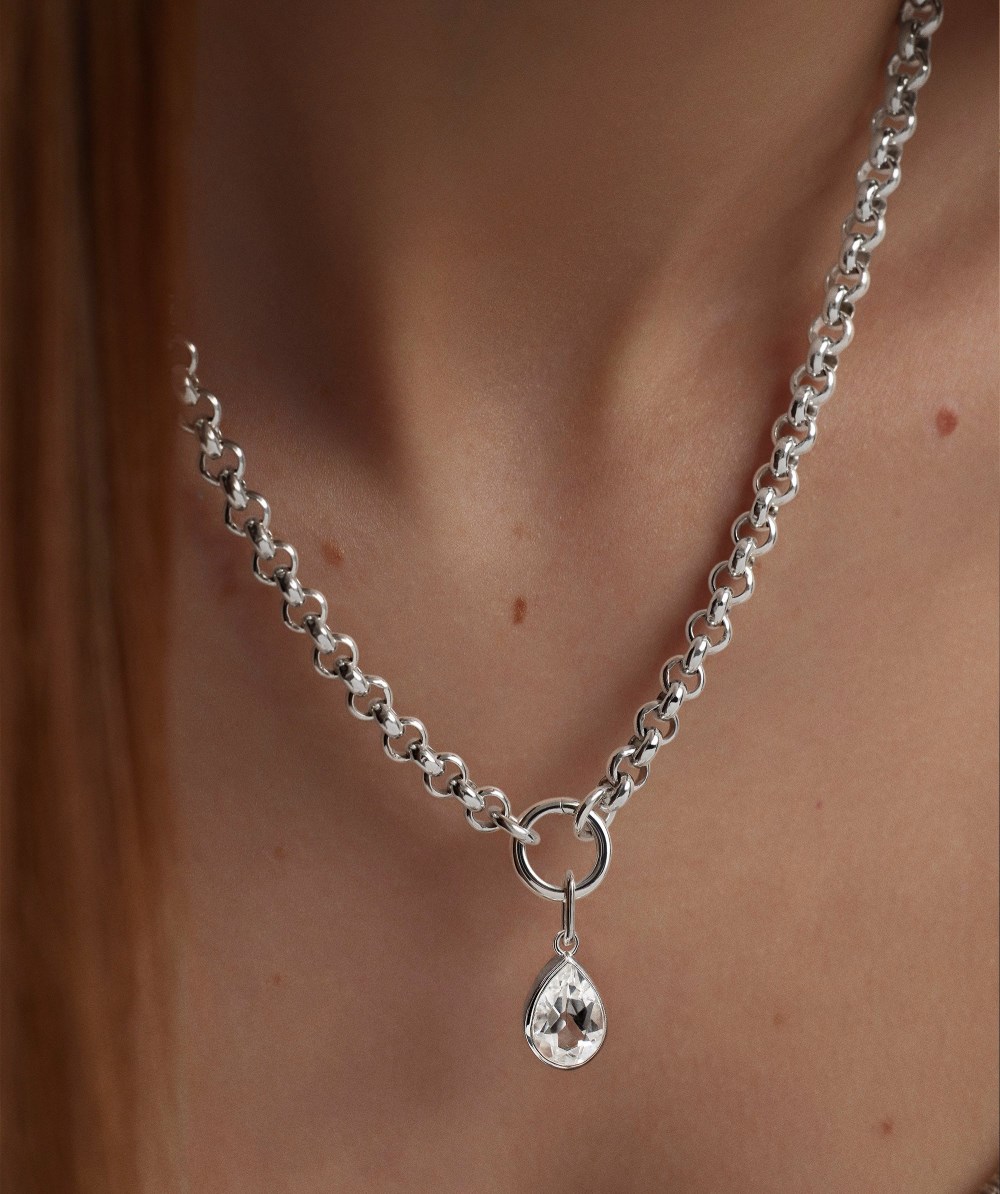 Mejuri Bold Rolo Chain Charm Necklace - Sterling Silver Canada Store