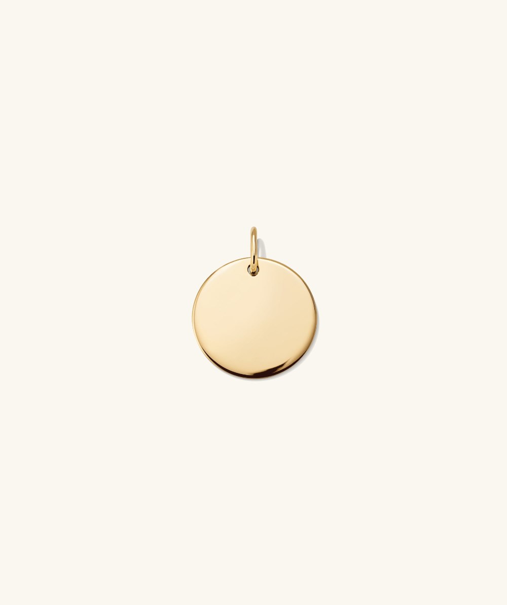 Mejuri Engravable Disc Charm - 14k Yellow Gold Canada Store