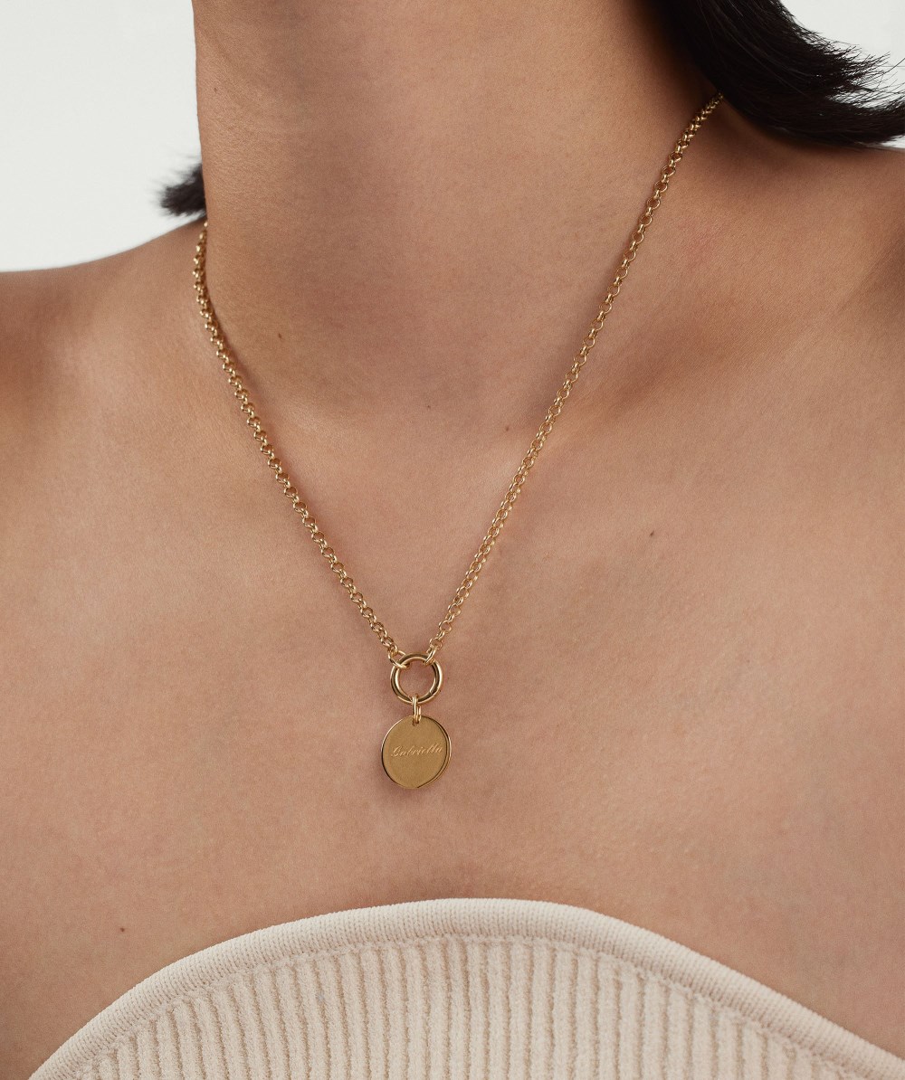 Mejuri Engravable Disc Charm - 14k Yellow Gold Canada Store