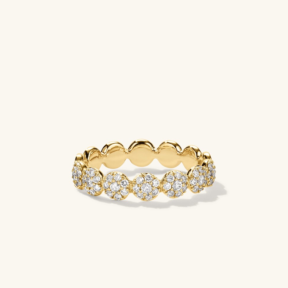 Mejuri Pavﾨﾦ Diamond Round Half Eternity Band - 14k Yellow Gold Canada Store