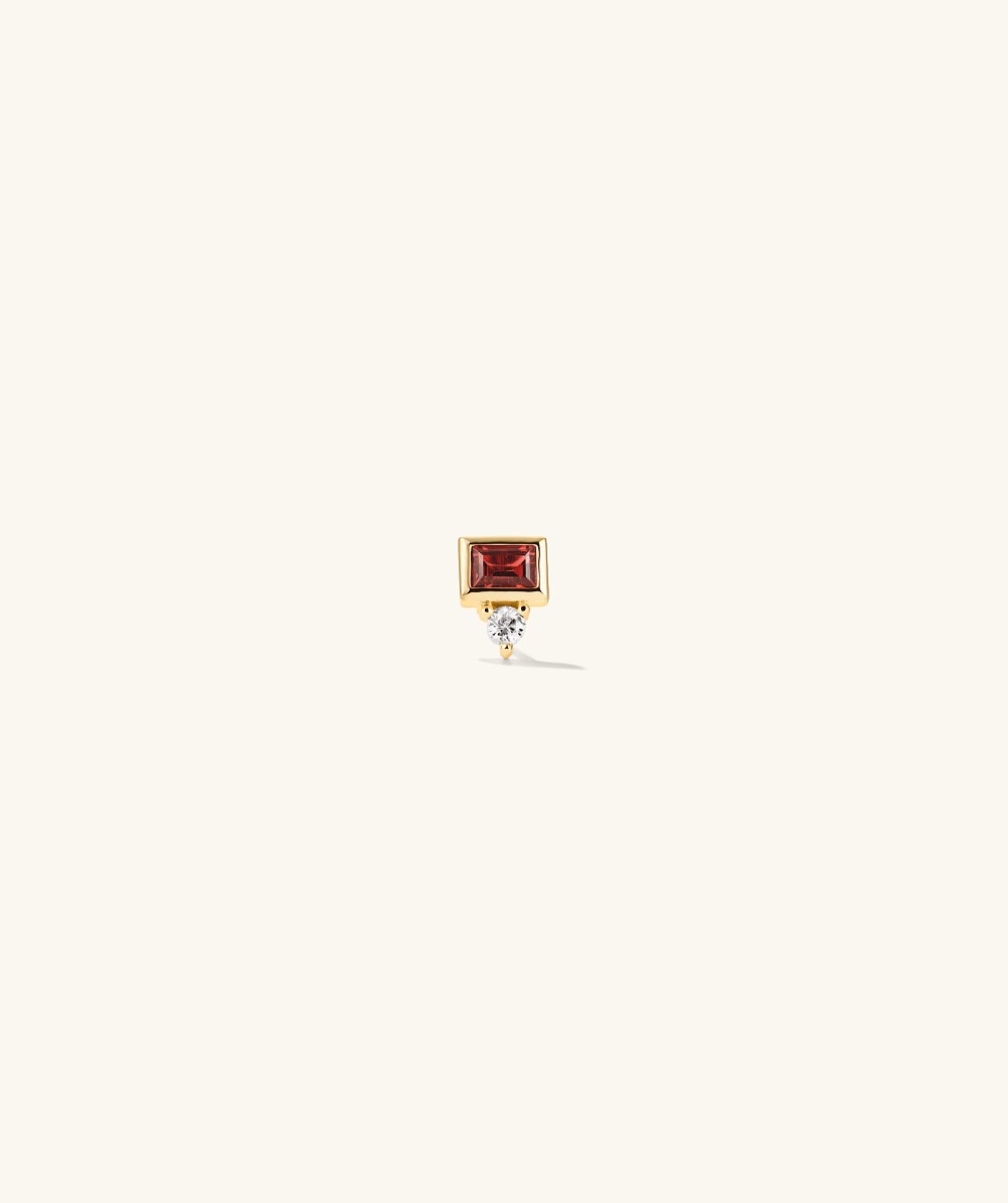 Mejuri Baguette Duo Stud - 14k Yellow Gold Canada Store