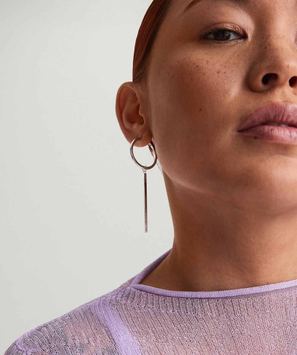 Mejuri XL Bar Hoop Charms - Sterling Silver Canada Store