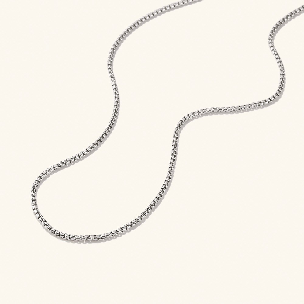 Mejuri Round Box Chain Necklace - Sterling Silver Canada Store