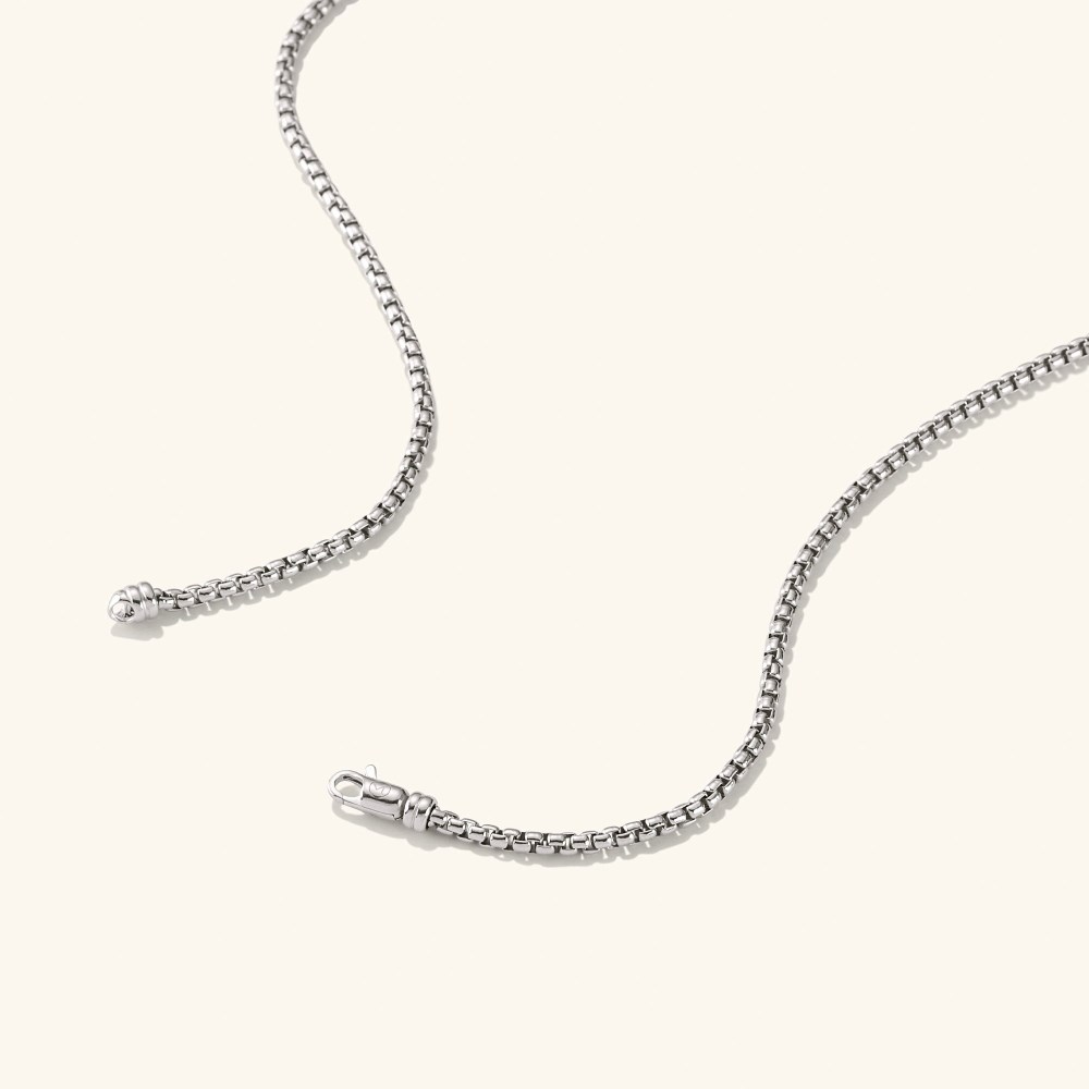 Mejuri Round Box Chain Necklace - Sterling Silver Canada Store
