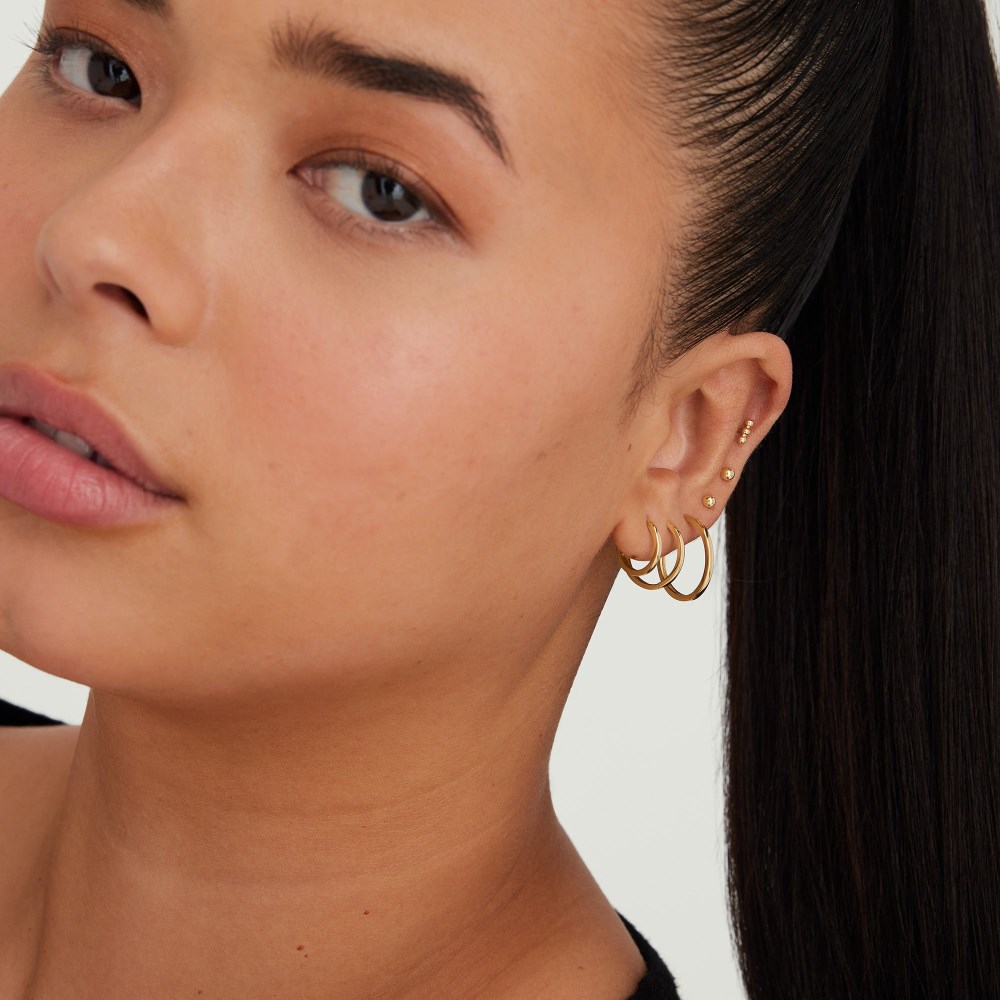 Mejuri Easy Small Hoops - 14k Yellow Gold Canada Store