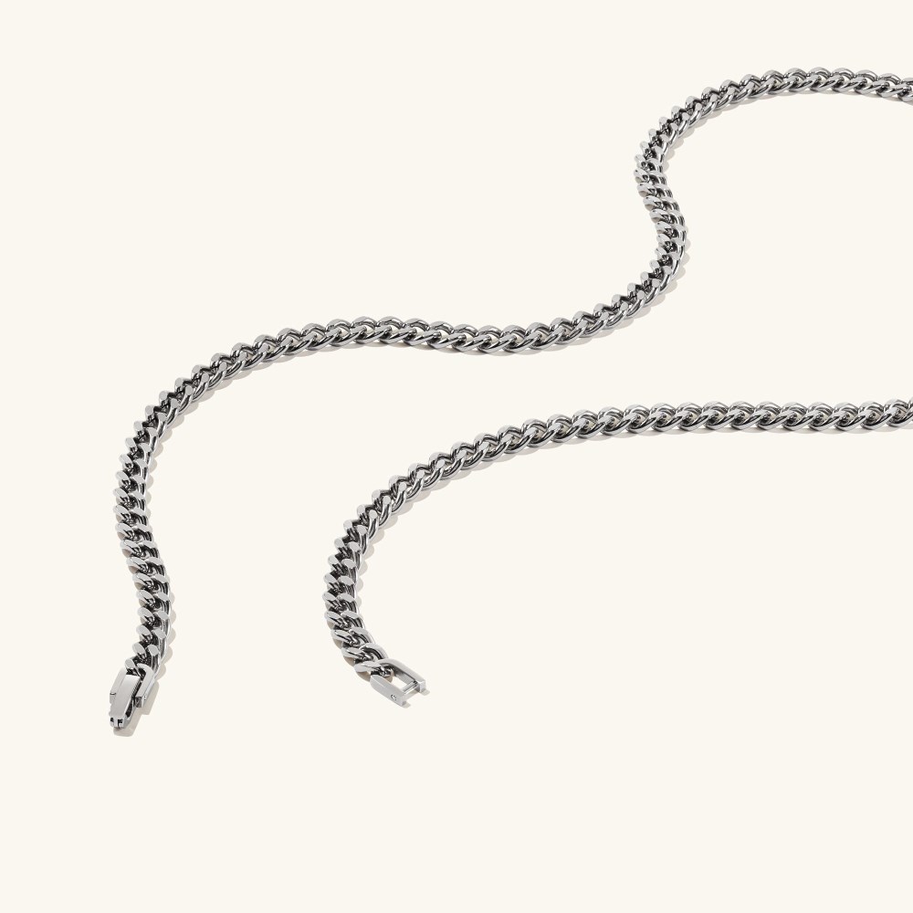 Mejuri 5mm Curb Chain Necklace - Titanium Canada Store