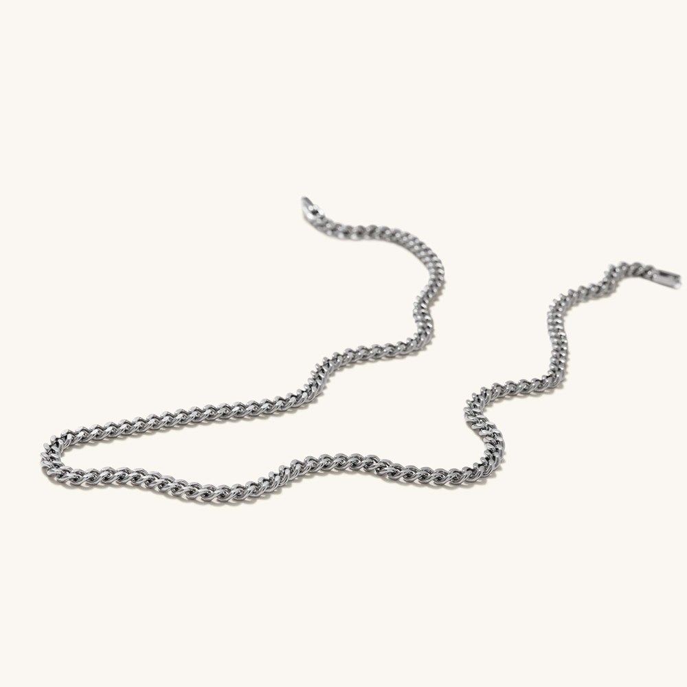 Mejuri 5mm Curb Chain Necklace - Titanium Canada Store