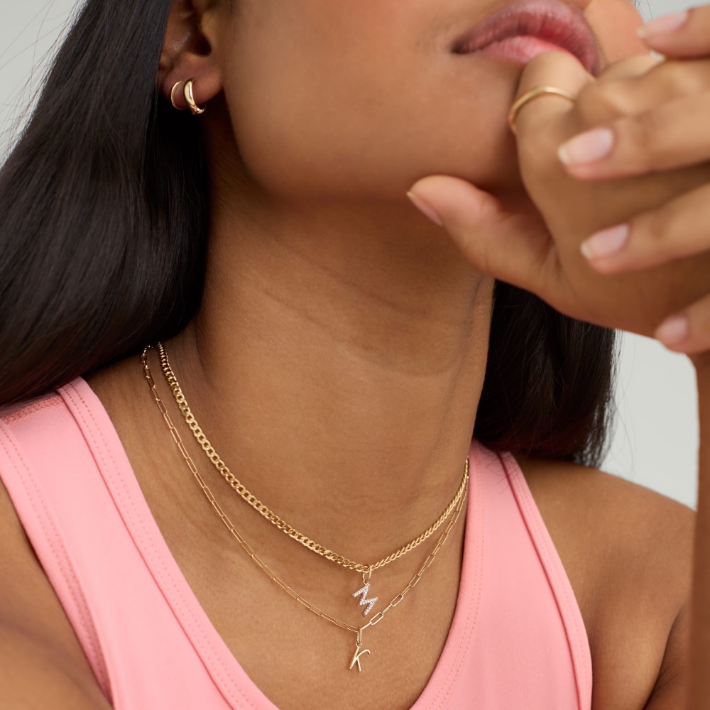 Mejuri Cursive Letter Charm - 14k Yellow Gold Canada Store