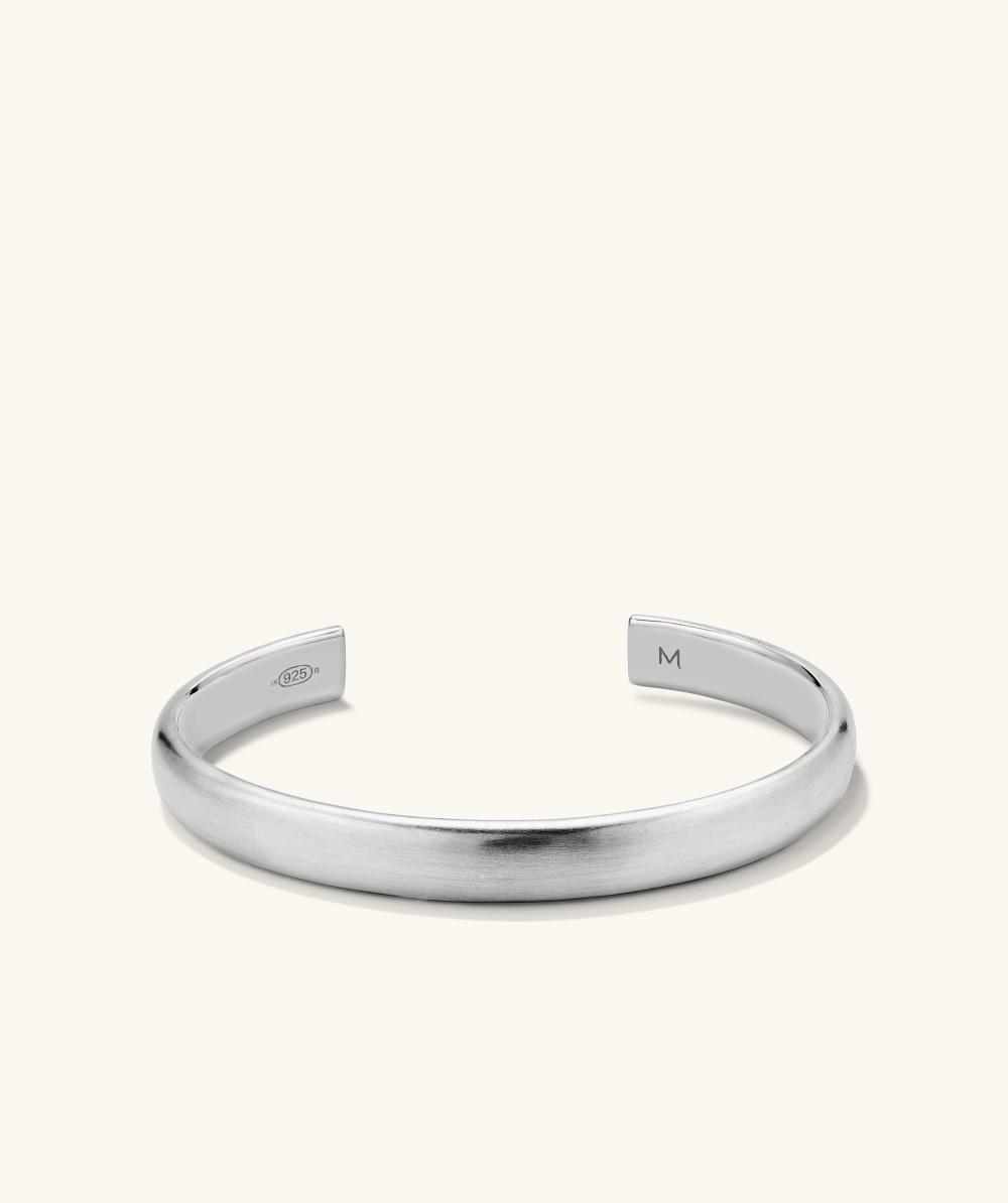 Mejuri Bold Cuff - Brushed Sterling Silver Canada Store