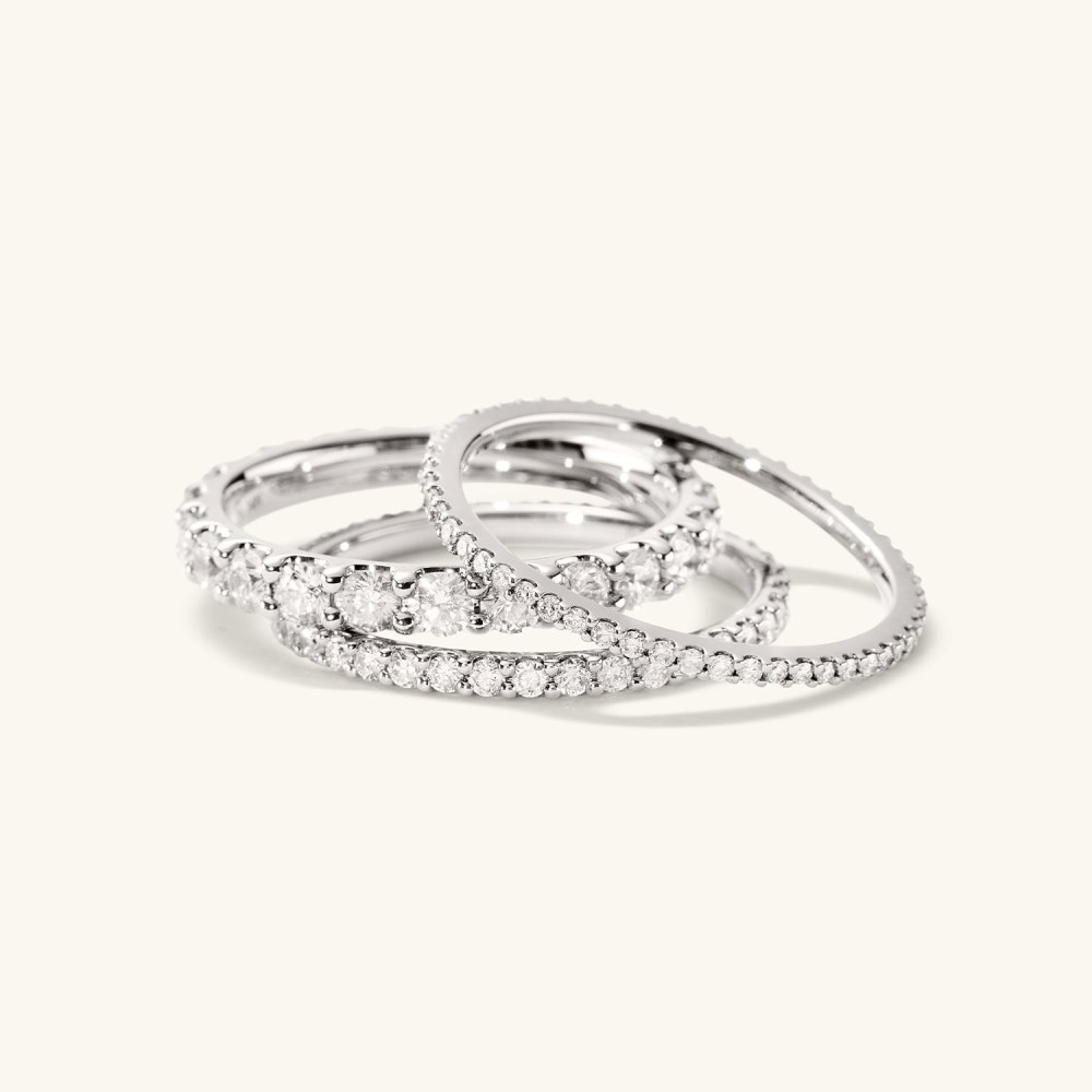 Mejuri Slim Diamond Eternity Band - 14k White Gold Canada Store