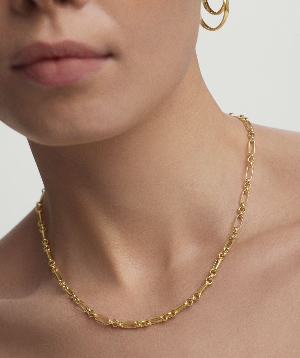 Mejuri Mini Paperclip Necklace - Gold Vermeil Canada Store