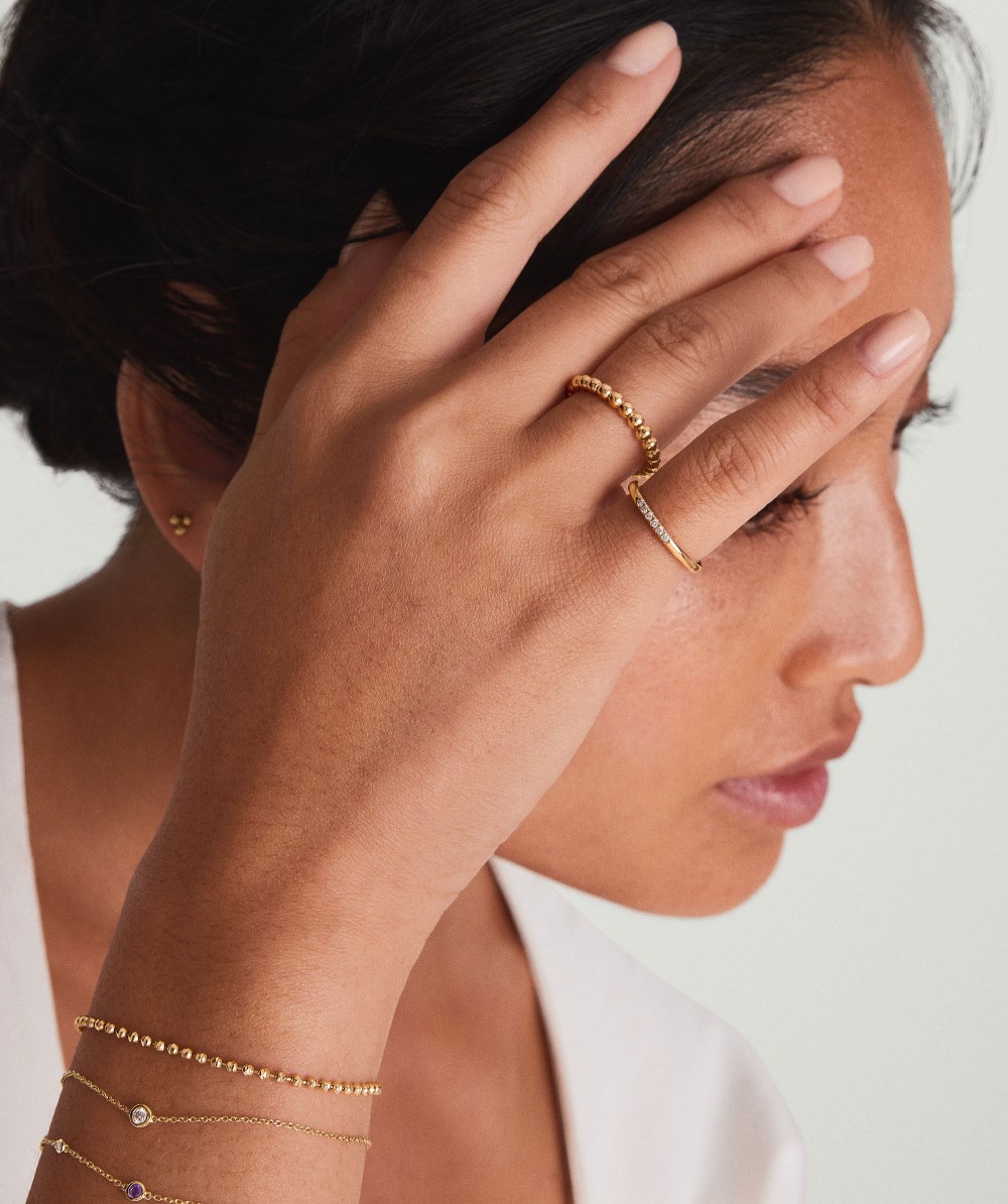 Mejuri Diamonds Line Ring - 14k Yellow Gold Canada Store