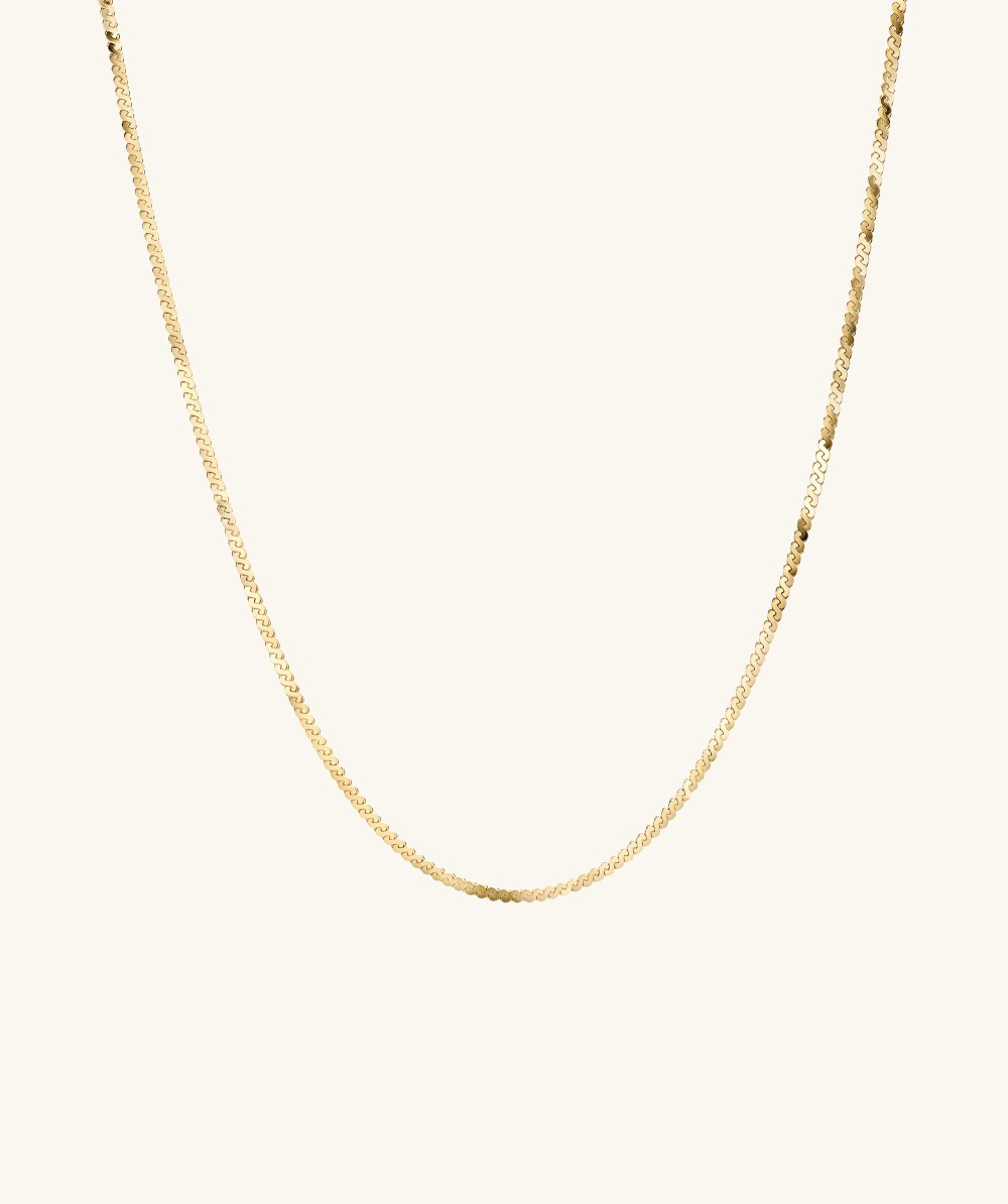 Mejuri Serpentine Chain Necklace - 14k Yellow Gold Canada Store