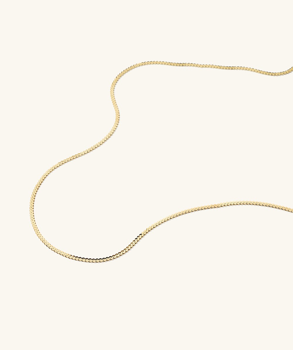 Mejuri Serpentine Chain Necklace - 14k Yellow Gold Canada Store