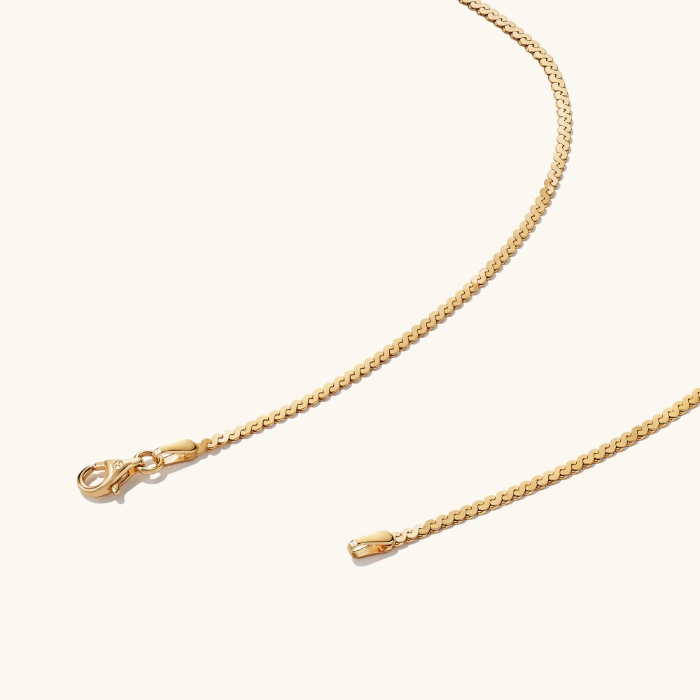 Mejuri Serpentine Chain Necklace - 14k Yellow Gold Canada Store