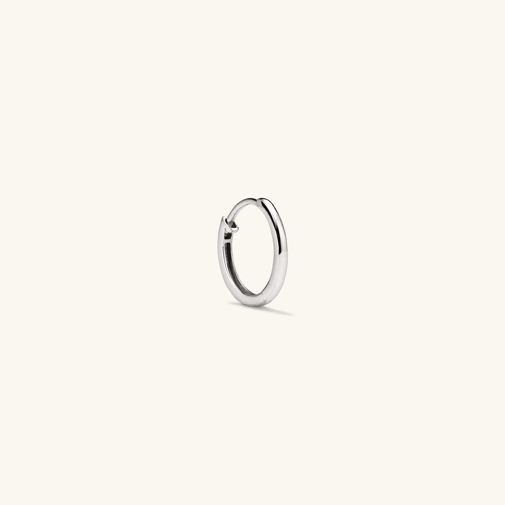 Mejuri Single Easy Huggie Hoop - 14k White Gold Canada Store