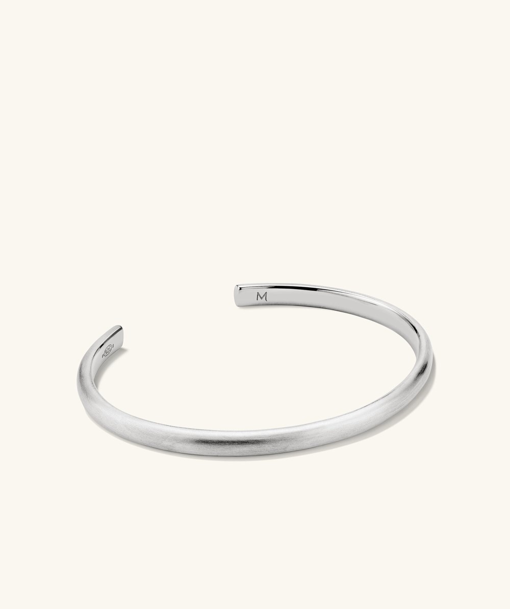 Mejuri Slim Cuff - Brushed Sterling Silver Canada Store
