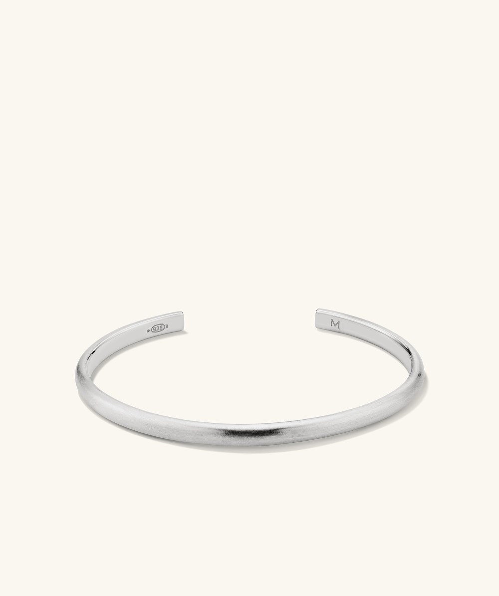 Mejuri Slim Cuff - Brushed Sterling Silver Canada Store