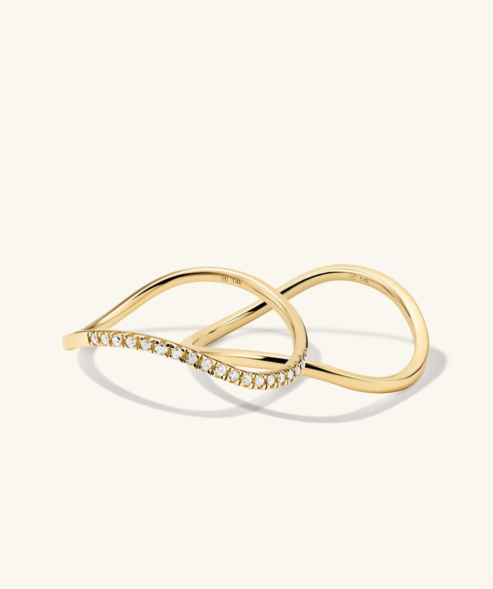 Mejuri D?me Figure Slim Stacker Set - 14k Yellow Gold Canada Store