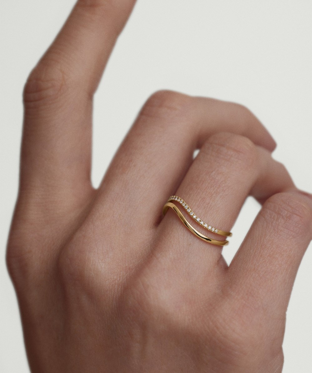 Mejuri D?me Figure Slim Stacker Set - 14k Yellow Gold Canada Store