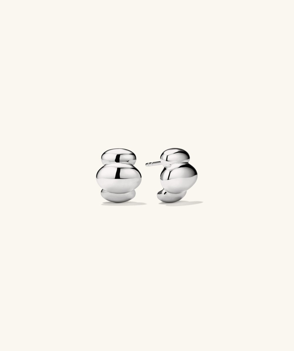 Mejuri Puffy Charlotte Huggies - Sterling Silver Canada Store