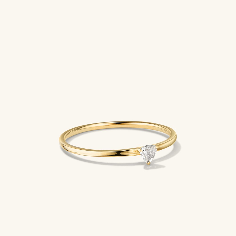 Mejuri Gemstone Trillion Stacker Ring - 14k Yellow Gold Canada Store