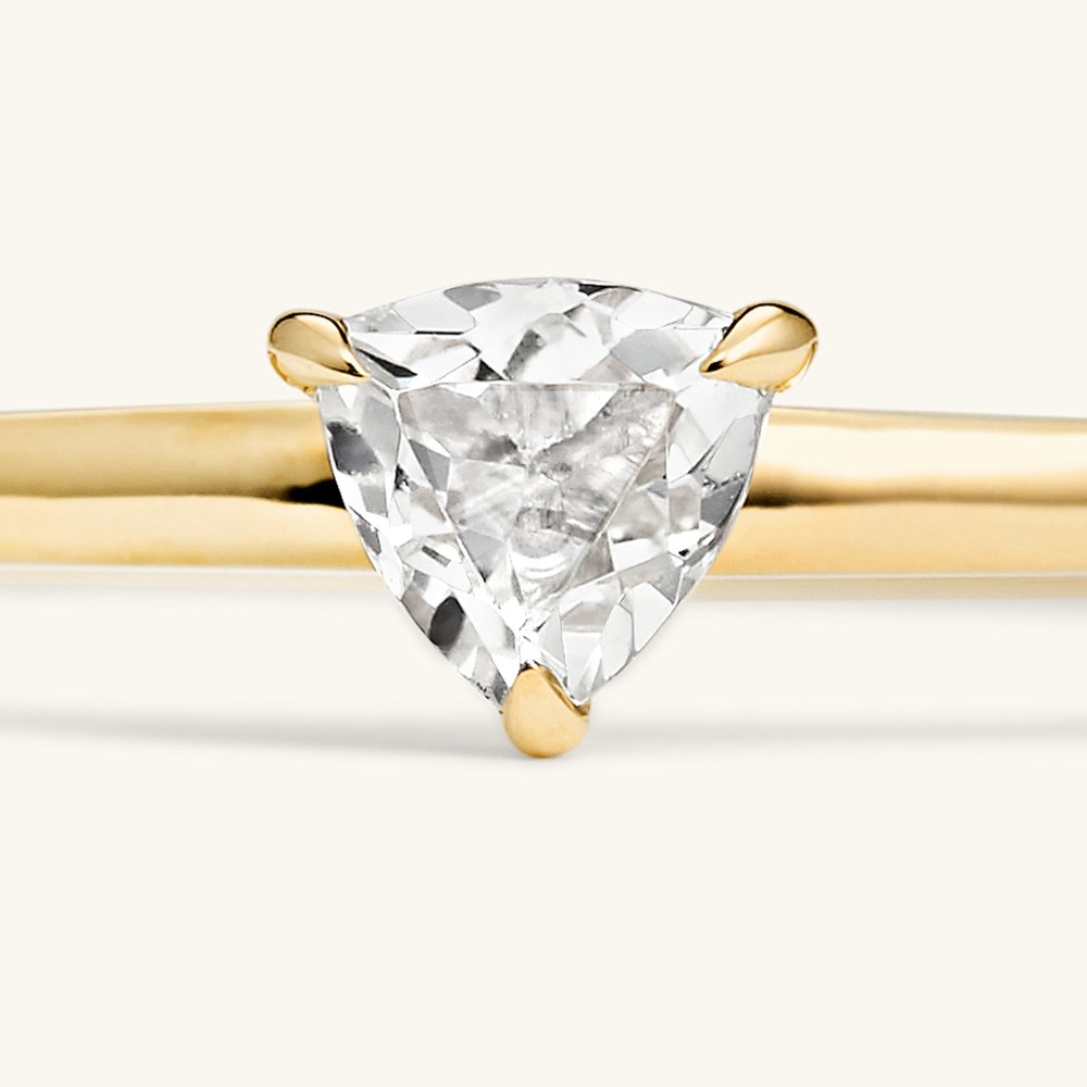 Mejuri Gemstone Trillion Stacker Ring - 14k Yellow Gold Canada Store