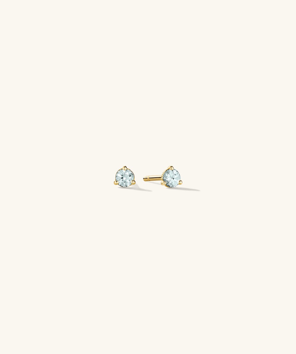 Mejuri Gemstone Mini Studs - 14k Yellow Gold Canada Store