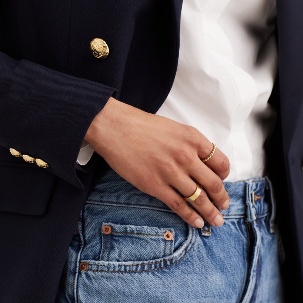 Mejuri Metallic Sphere Ring - Gold Vermeil Canada Store