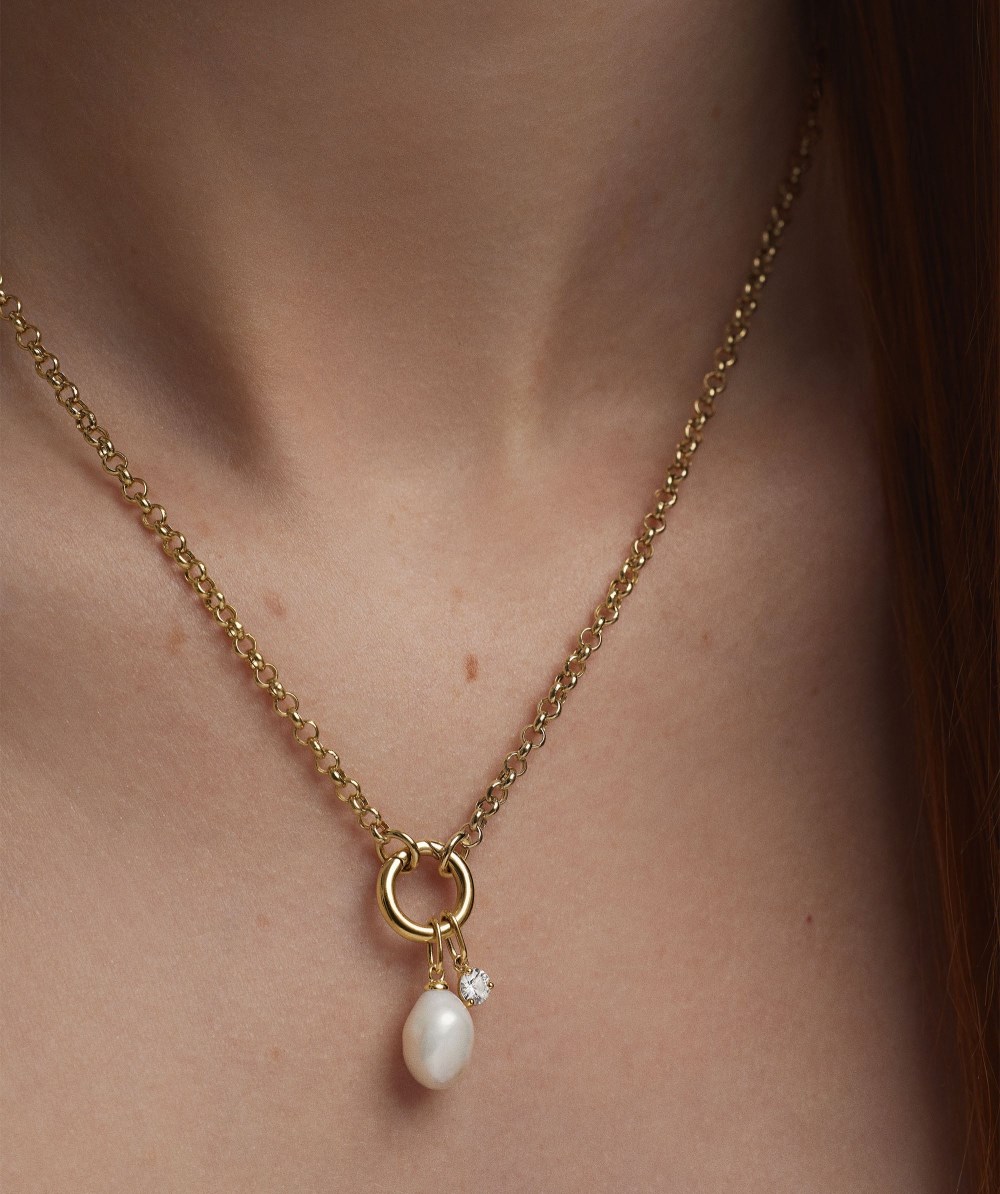 Mejuri Organic Pearl Charm - 14k Yellow Gold Canada Store