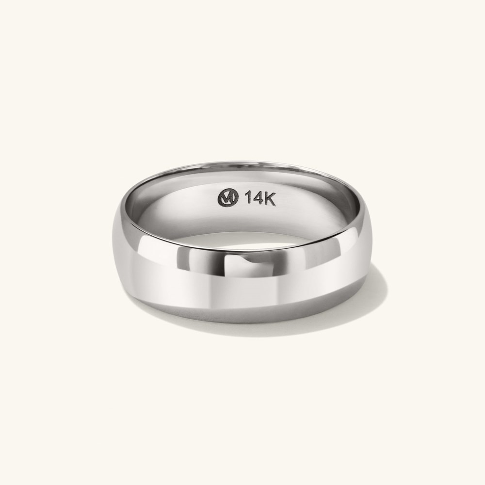 Mejuri 6mm Curve Band - 14k White Gold Canada Store