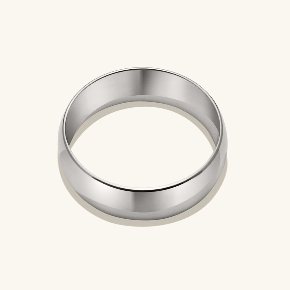 Mejuri 6mm Curve Band - 14k White Gold Canada Store
