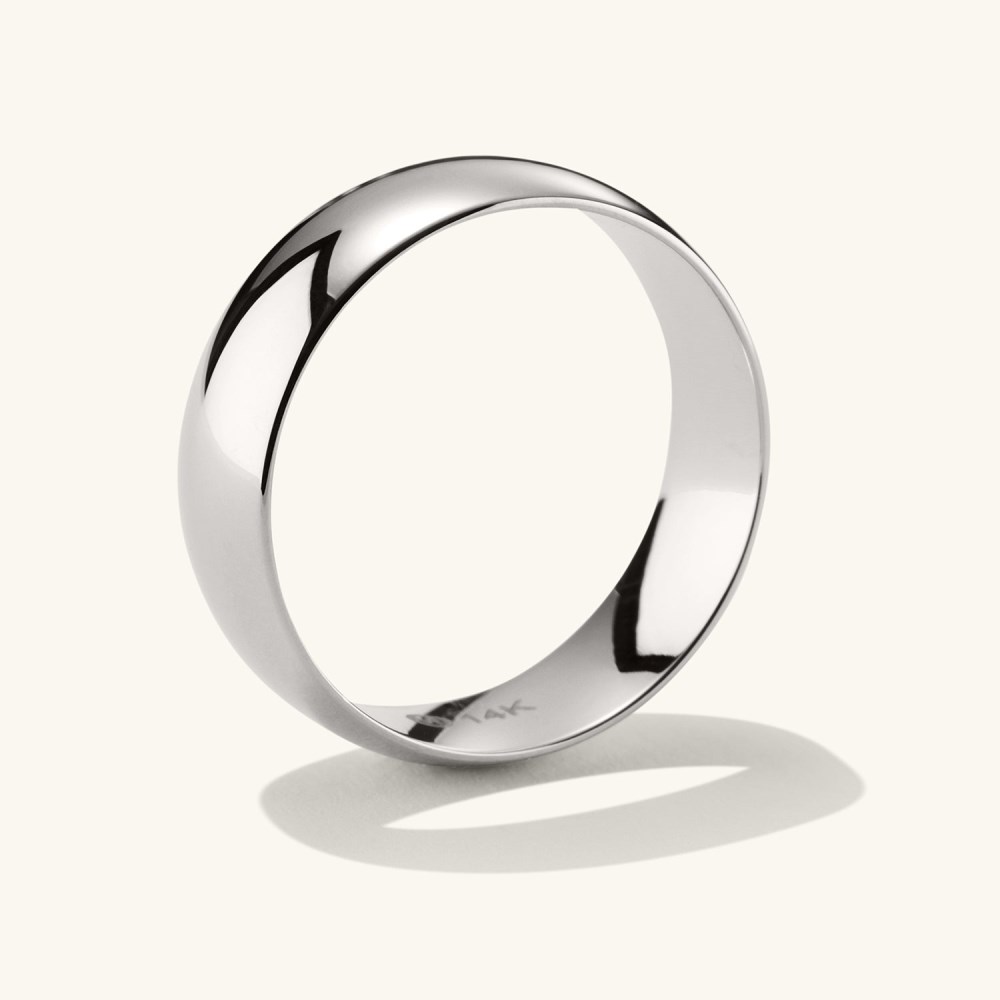 Mejuri 6mm Curve Band - 14k White Gold Canada Store