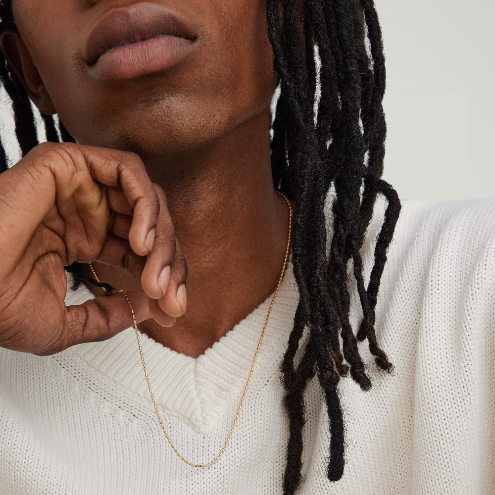 Mejuri Barrel Link Chain Necklace - 14k Yellow Gold Canada Store