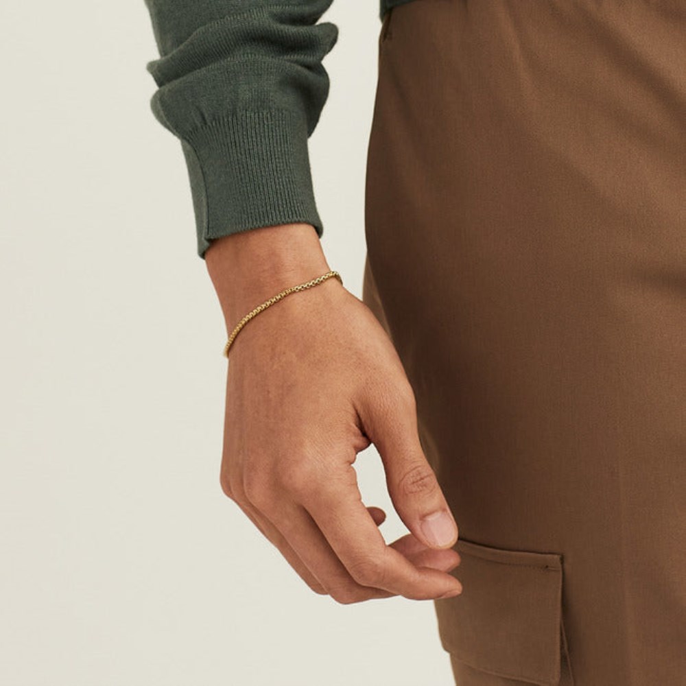Mejuri Round Box Chain Bracelet - 14k Yellow Gold Canada Store