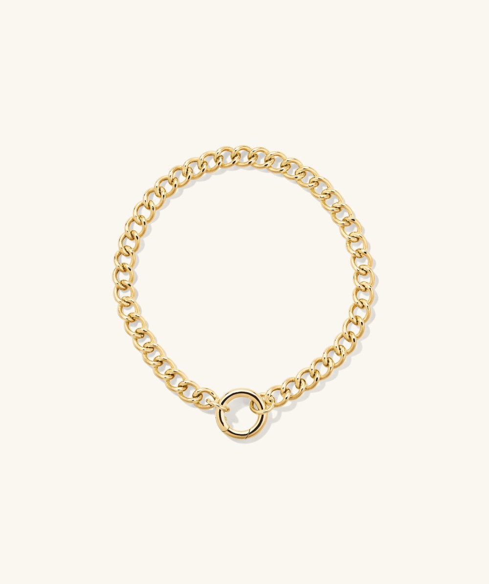 Mejuri Curb Chain Charm Bracelet - 14k Yellow Gold Canada Store