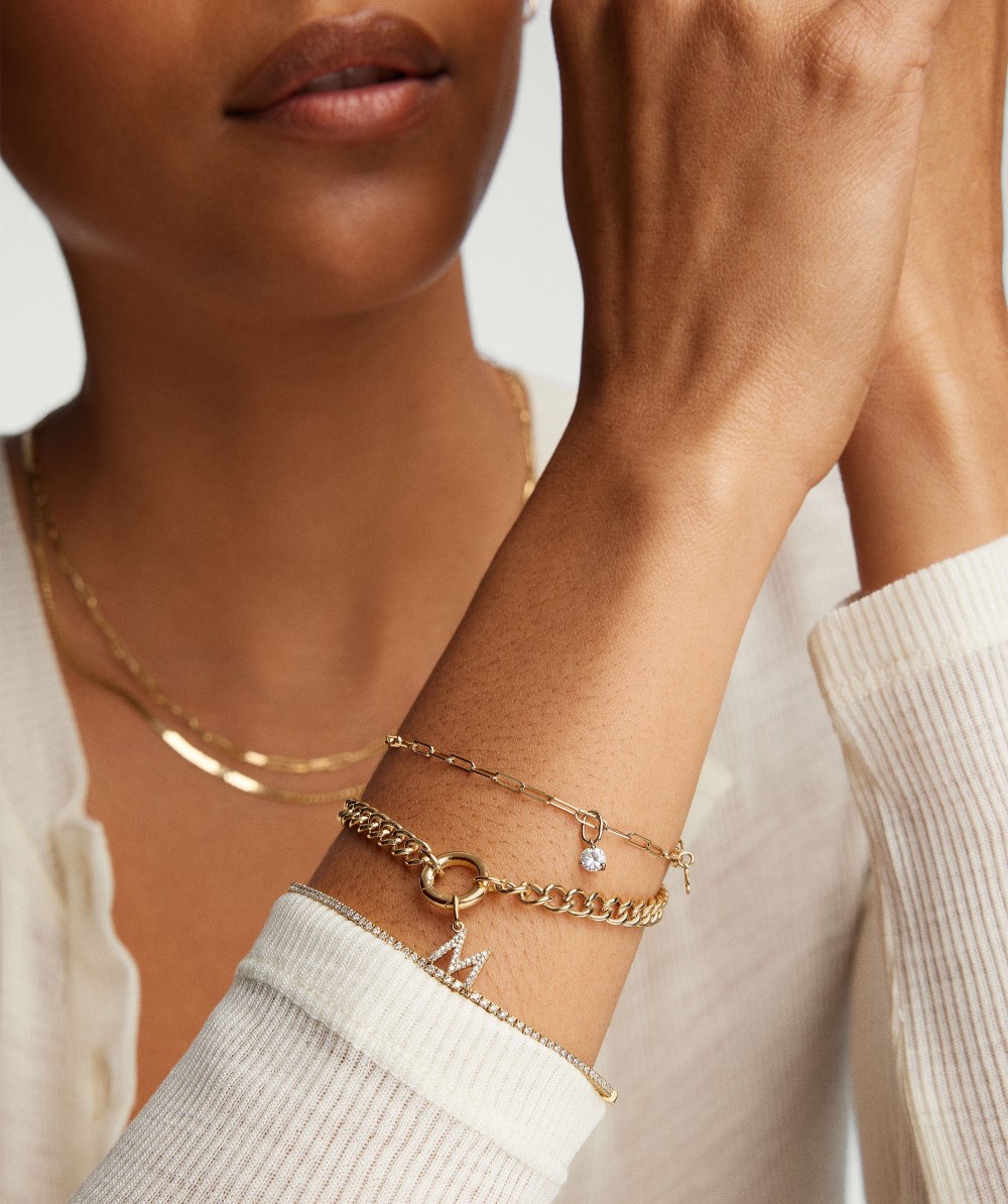 Mejuri Curb Chain Charm Bracelet - 14k Yellow Gold Canada Store