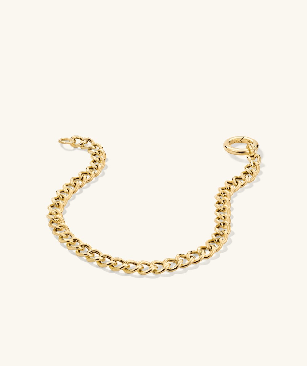 Mejuri Curb Chain Charm Bracelet - 14k Yellow Gold Canada Store