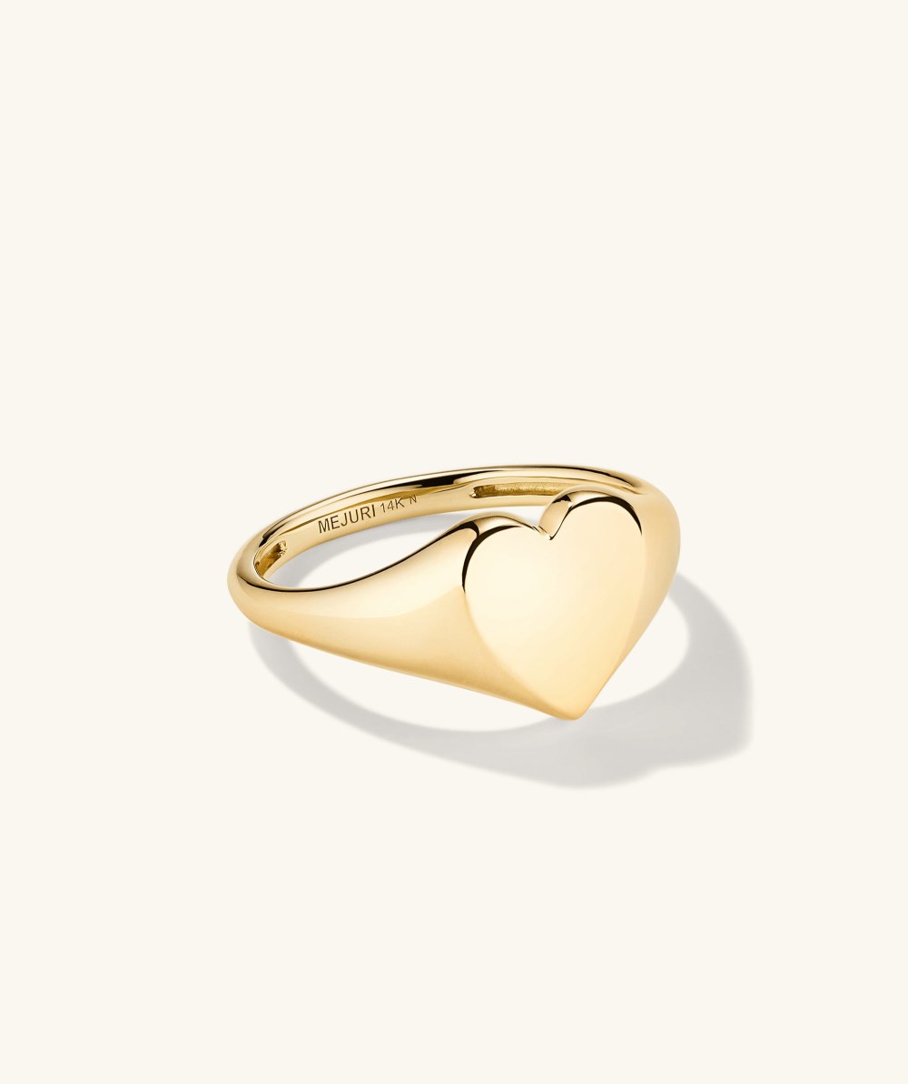 Mejuri Small Heart Signet - 14k Yellow Gold Canada Store